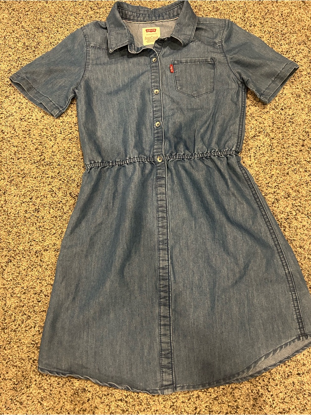 Levi's Girls Denim Button-Front Dress